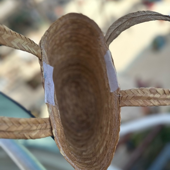 SALE- Hand Made Mini Straw Tote Bag - Picture 4 of 7